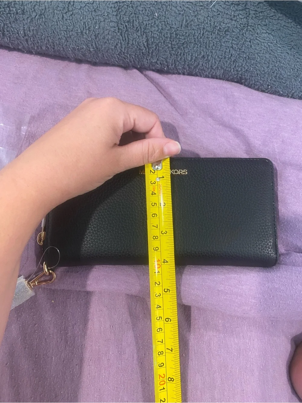 Michael Kors Black Leather Wristlet Wallet